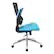 Alt View 13. Office Star Products - Black Screen Back Manager's Chair with Blue Faux Leather Seat and Padded Flip Arms with Silver Accents - Blue.