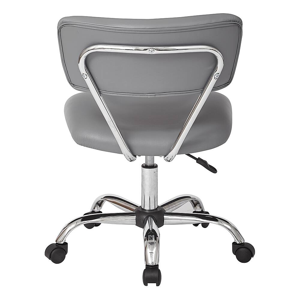 faux leather grey office chair