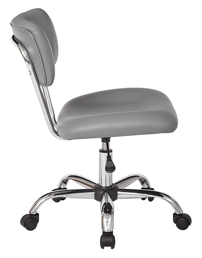 OSP Home Furnishings Vista Task Office Chair in Faux Leather Grey ST181 ...