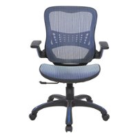 Office Star Products - Mesh Seat and Back Manager’s Chair in Mesh - Blue - Front_Zoom