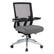 Angle. Office Star Products - Manager's Chair with Breathable Mesh Back and Charcoal Fabric Seat with a Silver Base. - Charcoal.