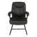 Front. Office Star Products - Executive Black Faux Leather Visitor Chair with Contrast Stitching - Black.