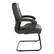 Left. Office Star Products - Executive Black Faux Leather Visitor Chair with Contrast Stitching - Black.