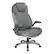 Angle. Office Star Products - Executive High Back Chair with Grey Bonded Leather and Flip Arms - Grey.