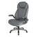 Front. Office Star Products - Executive High Back Chair with Grey Bonded Leather and Flip Arms - Grey.