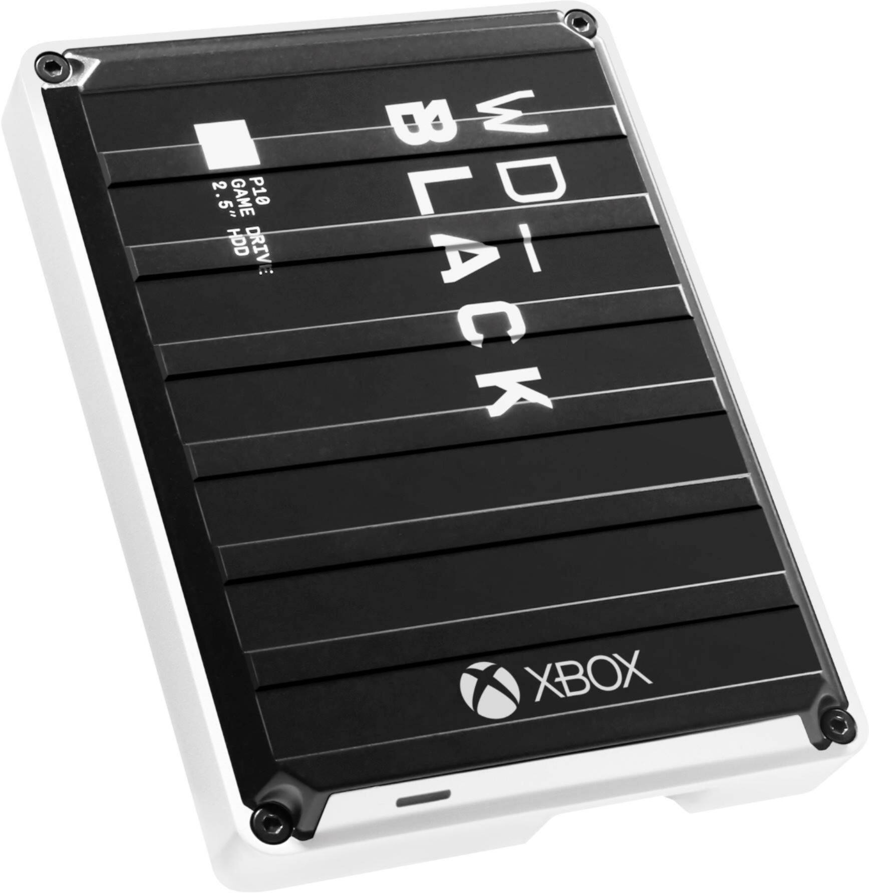 Alt View 11. WD - BLACK P10 Game Drive for Xbox 4TB External USB 3.2 Gen 1 Portable Hard Drive - Black With White Trim.
