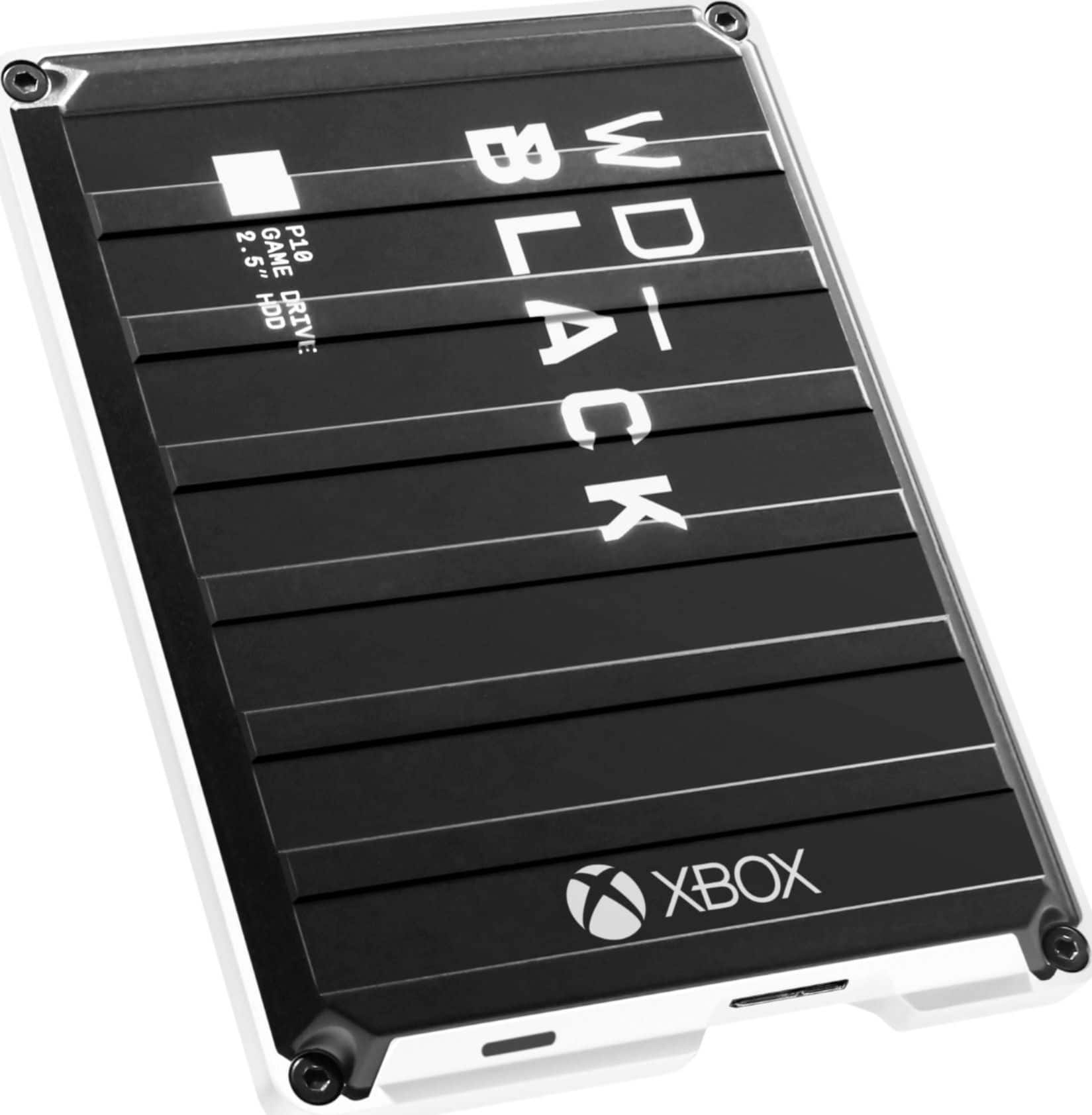 Alt View 11. WD - BLACK P10 Game Drive for Xbox 2TB External USB 3.2 Gen 1 Portable Hard Drive - Black With White Trim.