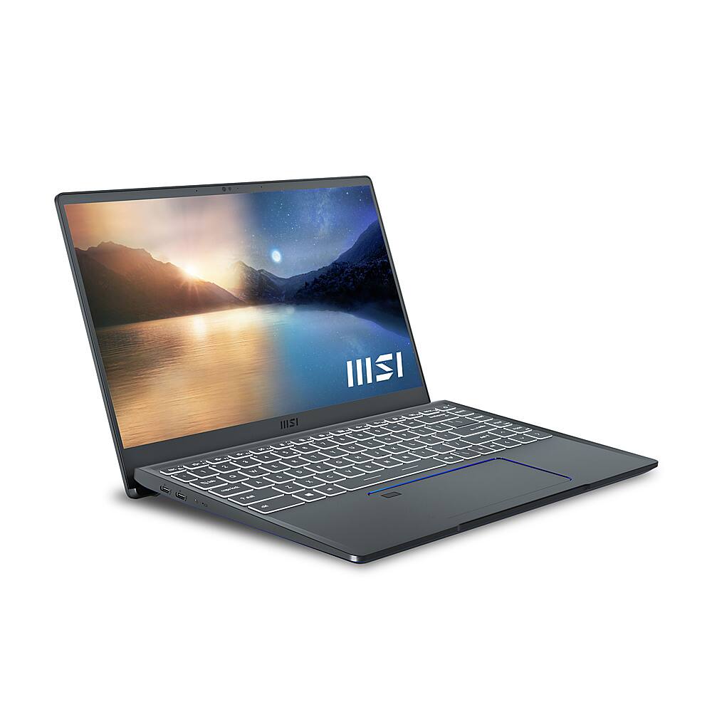 Left View: MSI - Prestige 14" Laptop - i7-1185G7 - 16GB Memory - 1TB SSD