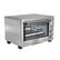 Angle. CRUX - 6-Slice Digital Air Frying Toaster Oven - Stainless Steel with Copper Accents.