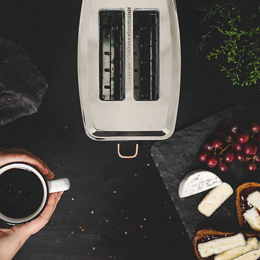 Best Buy CRUX 2Slice WideSlot Toaster Black Stainless Steel CRX14806