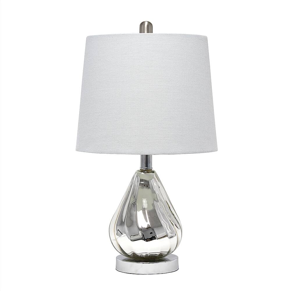 Angle View: Lalia Home Kissy Pear Table Lamp with Gray Fabric Shade