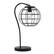 Angle. Lalia Home - Arched Metal Cage Table Lamp - Black.