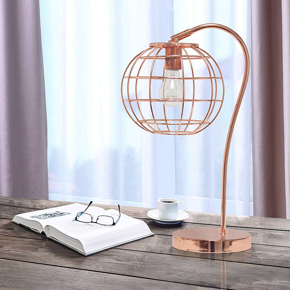 Best Buy: Lalia Home Arched Metal Cage Table Lamp Rose Gold LHT-5061-RG