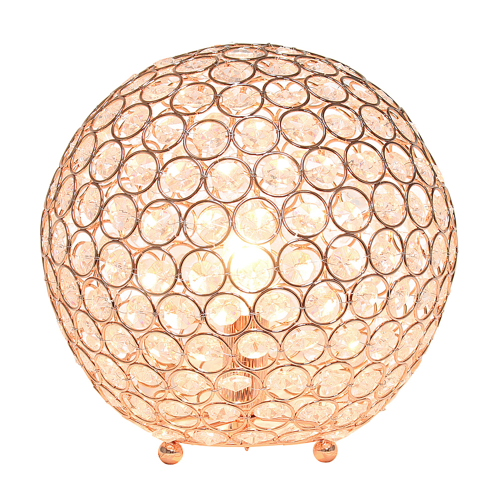 elegant designs crystal ball table lamp