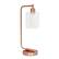 Alt View Zoom 11. Simple Designs - Bronson Antique Style Industrial Iron Lantern Desk Lamp with Glass Shade - Rose Gold.