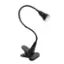 Angle. Simple Designs - 1W LED Gooseneck Clip Light Desk Lamp - Black.