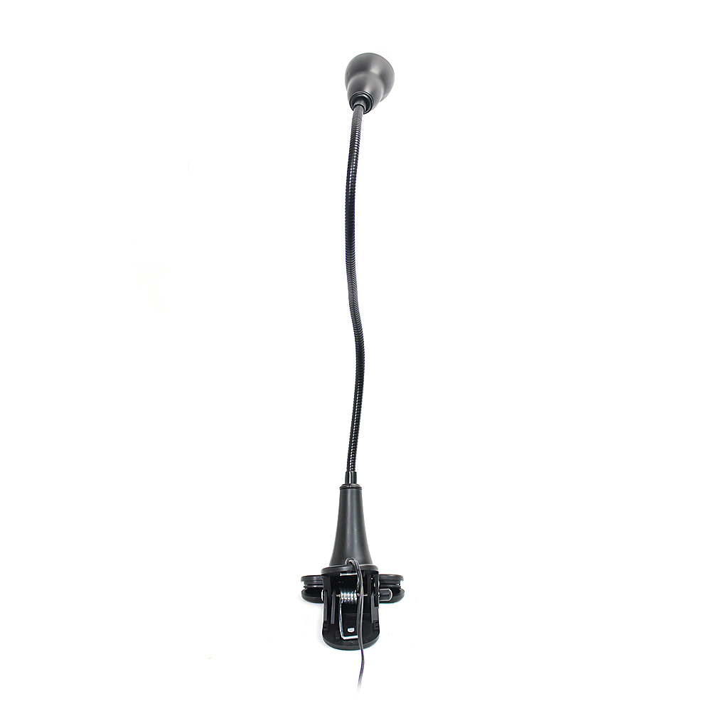 Left. Simple Designs - 1W LED Gooseneck Clip Light Desk Lamp - Black.
