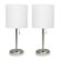 Angle Zoom. Limelights - Stick Lamp with USB charging port and Fabric Shade 2 Pack Set - White.