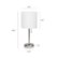 Left Zoom. Limelights - Stick Lamp with USB charging port and Fabric Shade 2 Pack Set - White.