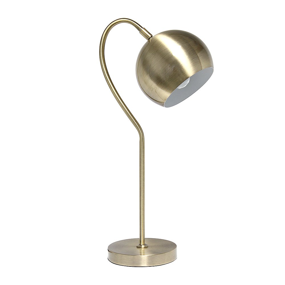 Angle View: Lalia Home - Mid Century Curved Table Lamp with Dome Shade