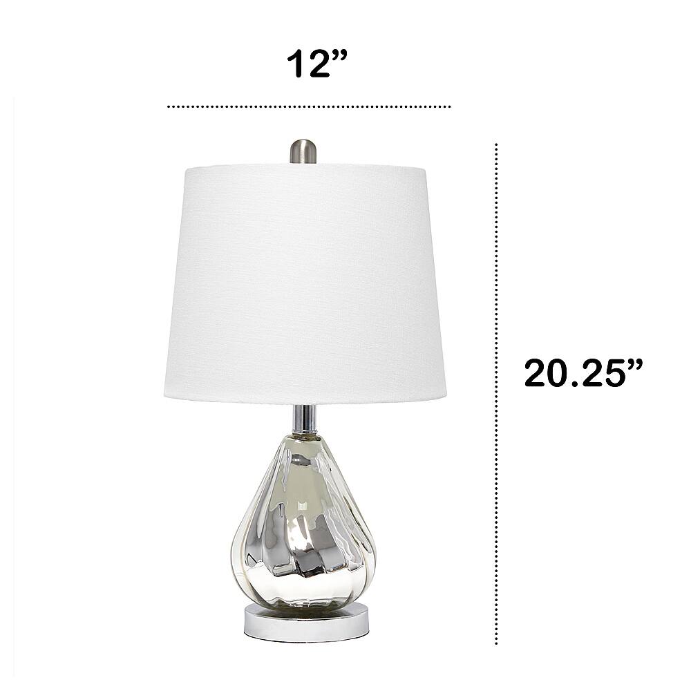 Left View: Lalia Home Kissy Pear Table Lamp with White Fabric Shade