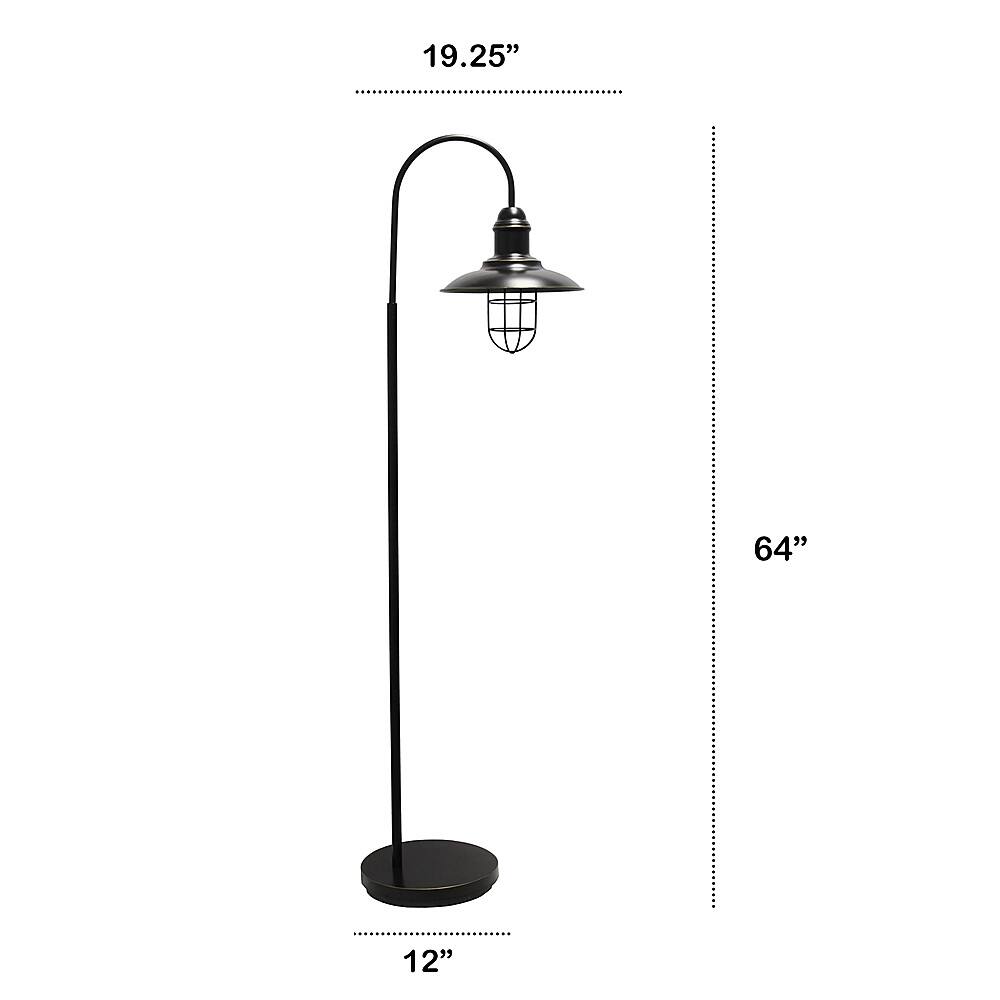 Left View: Lalia Home Modern Farmhouse 1 Light Floor Lamp, Restoration Bronze