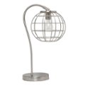 Angle Zoom. Lalia Home - Arched Metal Cage Table Lamp - Brushed Nickel.
