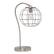 Angle. Lalia Home - Arched Metal Cage Table Lamp - Brushed Nickel.