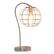 Front. Lalia Home - Arched Metal Cage Table Lamp - Brushed Nickel.