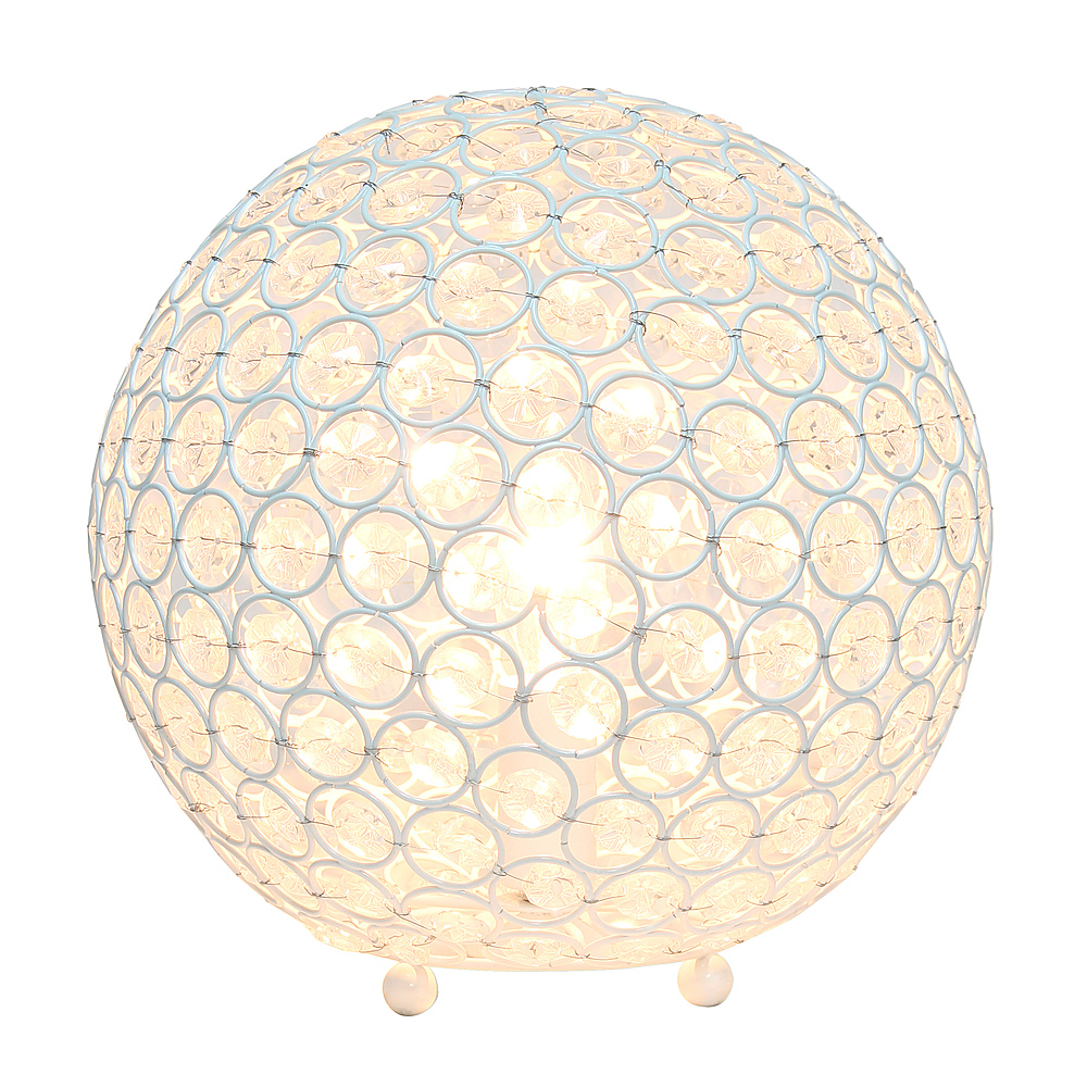 elegant designs crystal ball table lamp