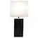 Alt View 13. Elegant Designs - Modern Leather Table Lamp with USB and White Fabric Shade - Black.