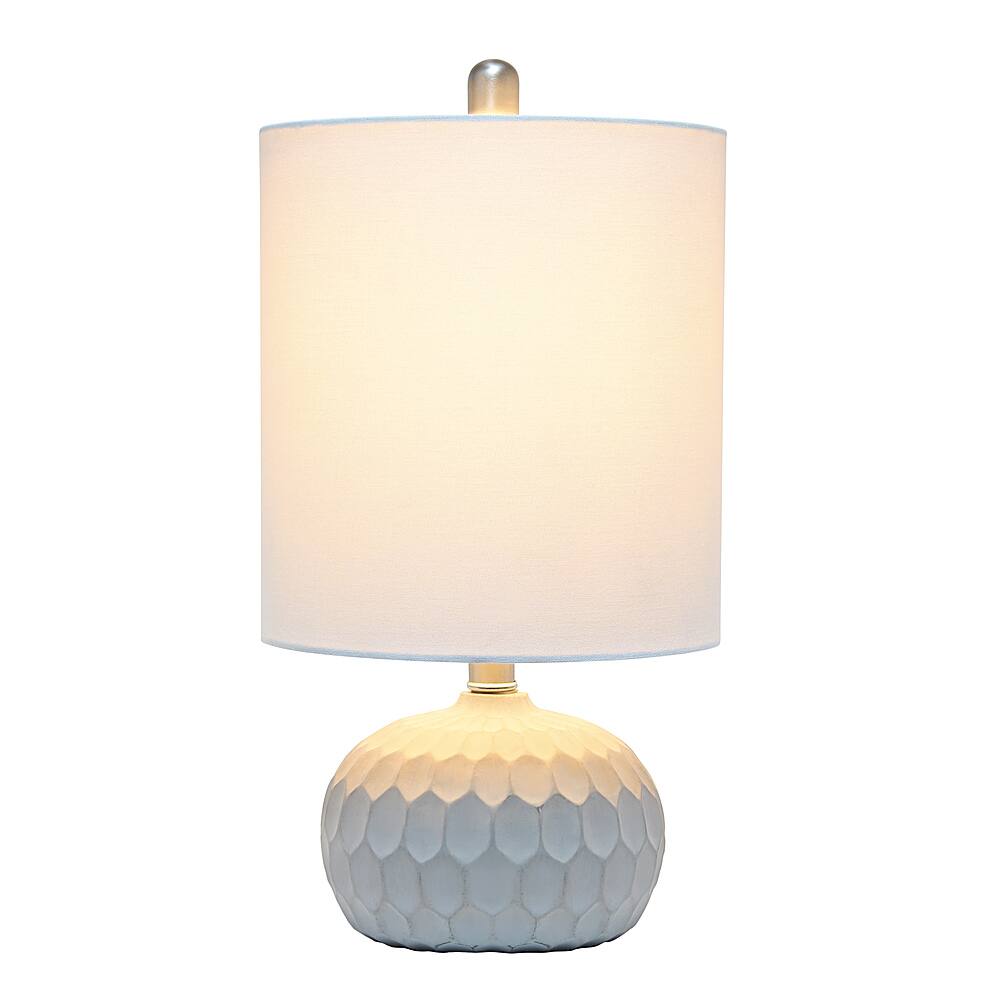 Best Buy: Lalia Home Concrete Thumbprint Table Lamp with Fabric Shade ...