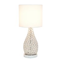 Elegant Designs - Elipse Crystal Pinned Decorative Gourd Accent Table Lamp - Chrome - Front_Zoom