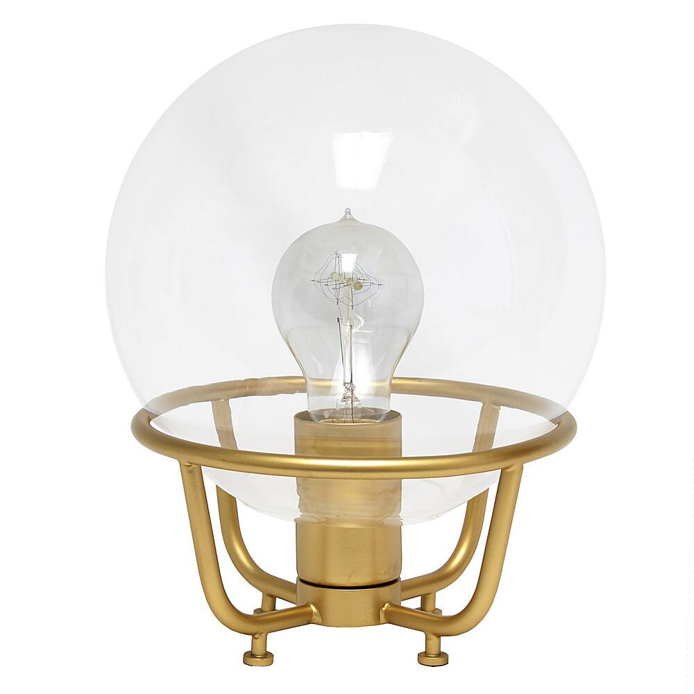 Angle View: Lalia Home Old World Globe Glass Table Lamp, Matte Gold