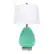 Angle. Lalia Home - Pleated Table Lamp with Fabric Shade - White.