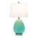 Front. Lalia Home - Pleated Table Lamp with Fabric Shade - White.