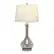 Front. Lalia Home - Speckled Mercury Tear Drop Table Lamp with Fabric Shade - White.