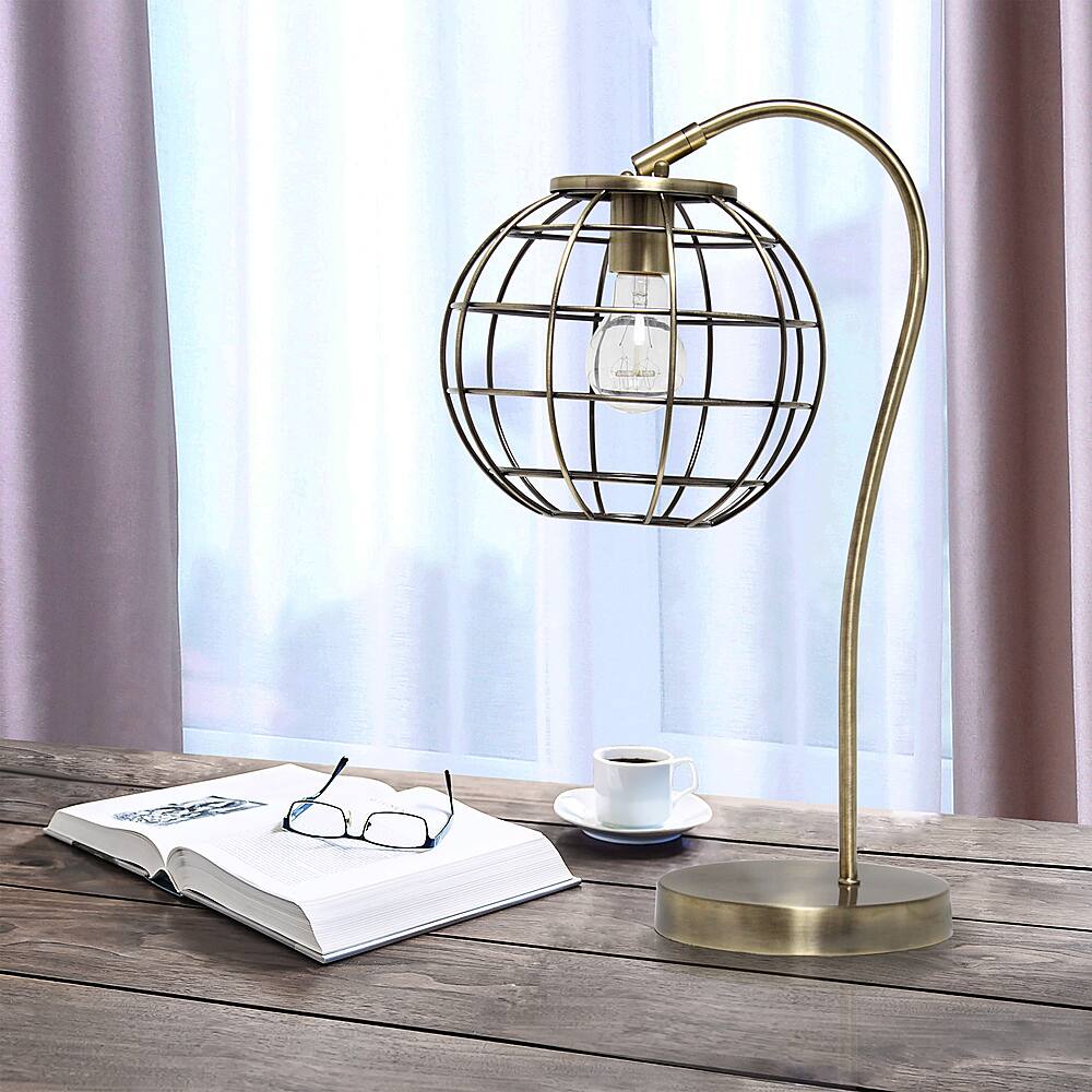 Best Buy: Lalia Home Arched Metal Cage Table Lamp Antique Brass LHT-5061-AB