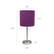 Left. Limelights - Stick Lamp with USB charging port and Fabric Shade 2 Pack Set - Purple.