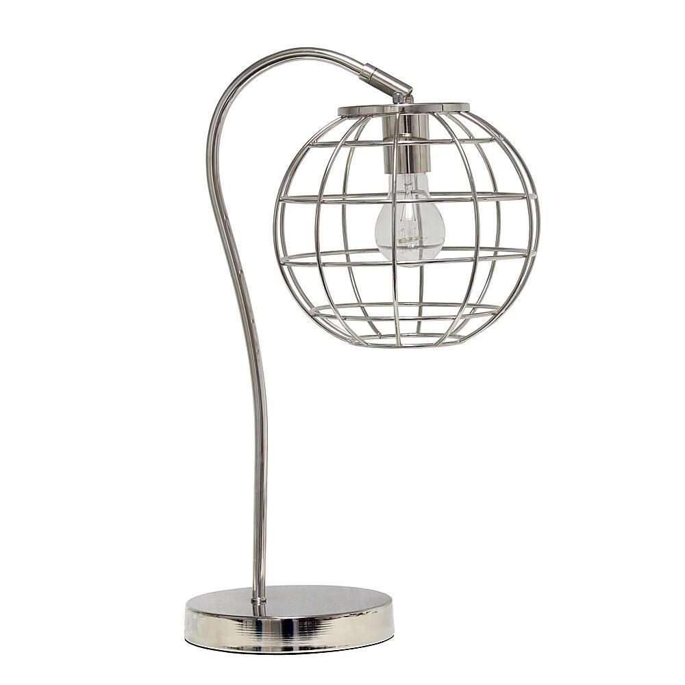 Angle View: Lalia Home Arched Metal Cage Table Lamp, Chrome