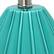 Alt View 15. Lalia Home - Pleated Table Lamp with Fabric Shade - White/Teal.