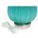 Alt View 16. Lalia Home - Pleated Table Lamp with Fabric Shade - White/Teal.