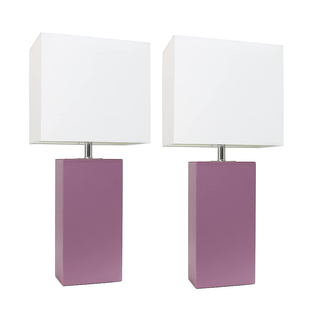 white and purple lamp