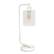 Angle. Simple Designs - Bronson Antique Style Industrial Iron Lantern Desk Lamp with Glass Shade - White.