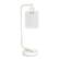 Left. Simple Designs - Bronson Antique Style Industrial Iron Lantern Desk Lamp with Glass Shade - White.