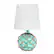 Angle. Elegant Designs - Buoy Rope Nautical Netted Coastal Ocean Sea Glass Table Lamp with White Fabric Shade - Aqua.