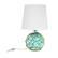 Alt View 15. Elegant Designs - Buoy Rope Nautical Netted Coastal Ocean Sea Glass Table Lamp with White Fabric Shade - Aqua.