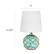 Left. Elegant Designs - Buoy Rope Nautical Netted Coastal Ocean Sea Glass Table Lamp with White Fabric Shade - Aqua.