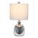 Front Zoom. Lalia Home - Hammered Glass Jar Table Lamp with Linen Shade - Metallic Gray/Gray.