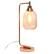 Front. Lalia Home - Industrial Mesh Desk Lamp - Copper/Clear.